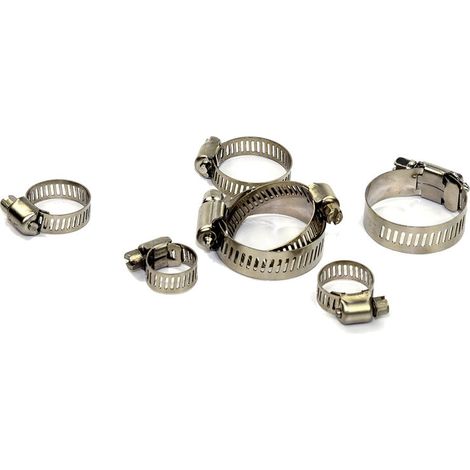 XVX Hose Clips, 60 Pieces Adjustable Stainless Steel Hose Clamps Assortment for Family Water Hose, Gas Tank, Automotive Tube, etc. (1/4)