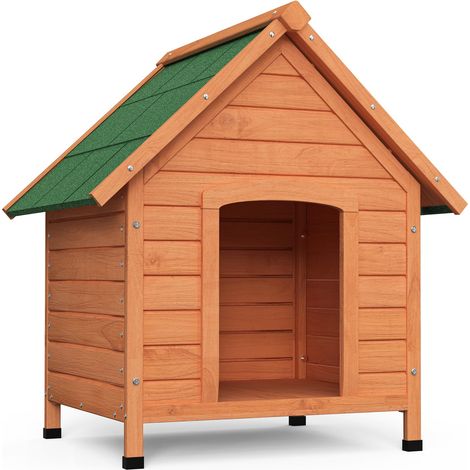 Niche pour Chien Extérieure en Bois Maison Chien avec Toit Étanche Plancher Amovible et Pieds Antidérapants Abri Robuste Adaptée à Tous Types de Chiens Bois (1/5)