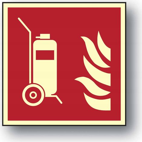 ZP-08 SEÑAL DE SEGURIDAD CONTRA INCENDIOS LUMINOSA 15x15 - EXTINTOR MÓVIL
