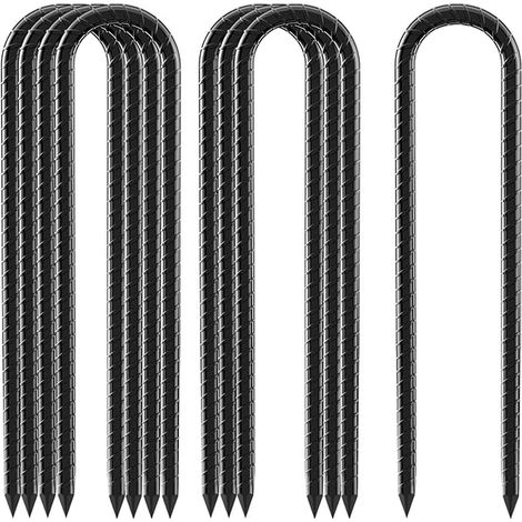 Piquets Ancrage Sol Crochets U 30 cm, Métal (1/5)