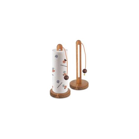 Porte sopalin en Bois d'acacia - Parfait pour Support sopalin et Porte essuie Tout-Compatible avec Rouleaux Standard et Grands