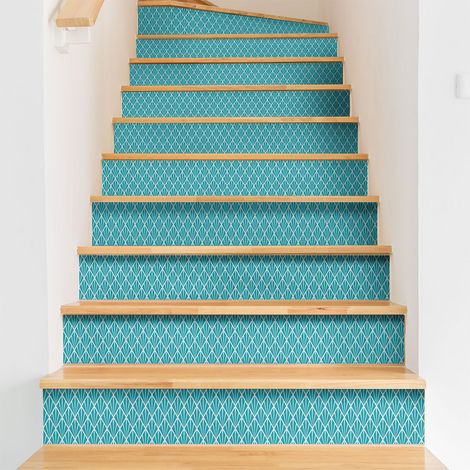 Stickers adhésifs escalier carrelages contremarche - KENTH - 2 bandes de 15x105cm (1/3)