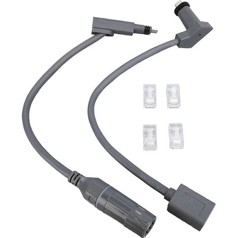 Adaptateur de câble d'extension SPX vers RJ45 mâle/femelle (2 pièces) pour antenne parabolique de 2e génération
