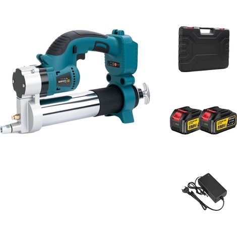 Elektrische Fettepistole, 10000PSI Druck, bürstenloser Motor, 2 Batterien (1/2)