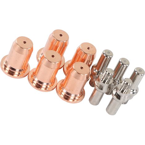 Lot de 10 pièces accessoires torche soudure cuivre électrodes MIG et buses coupe MAG 1,1 mm pour PT60 (1/5)