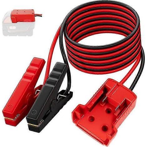Câbles de démarrage compatibles avec les batteries lithium-ion 18 V Milwaukee, câbles 12 AWG, adaptateurs de démarrage de batterie, câbles de démarrage automobile, produits. (1/5)