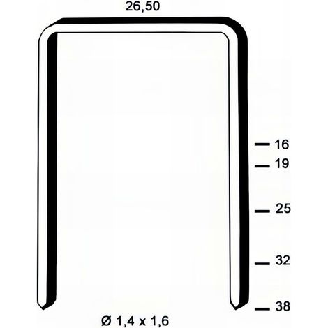 6 500 agrafes galvanisées WS-32 - 26,5 x 32 x D.1,4 x 1,6 mm - 6WS321 - Alsafix