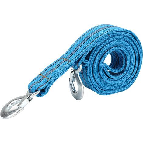 Sangle de remorquage avec crochet, longueur 4 m (13 pi), charge de 5 tonnes, nylon haute résistance, pour voiture, VUS, VR, remorque, VTT (1/5)