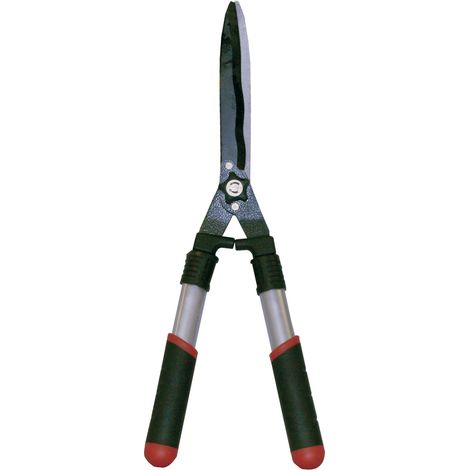 Forbici tagliasiepi con lama ondulata al teflon da 23 cm e manici in alluminio regolabile - Brixo Alu line