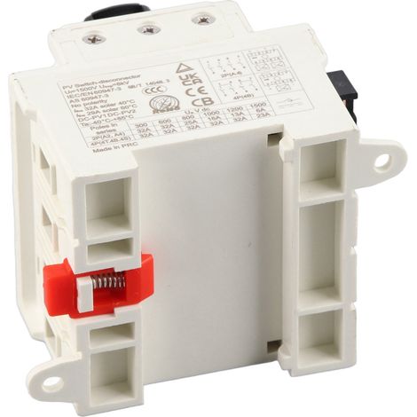 Interrupteur sectionneur solaire CC 32 A, boîtier flexible en polycarbonate ignifugé, isolateur de circuit photovoltaïque 1000 V (1/5)