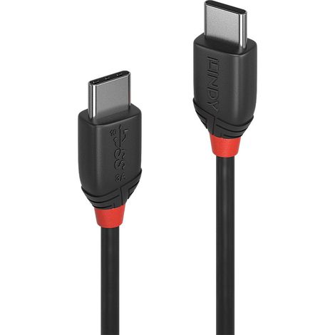 LINDY USB-Kabel  USB 3.2 Gen2x2 USB-C® Stecker, USB-C® Stecker 0.50 m Schwarz beidseitig verwendbare