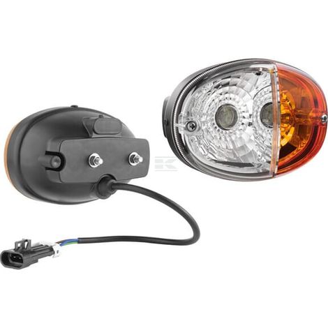Direction and position light halogen'front left oval'12V amber/white bolt on'140x93mm Delphi plug Wesem WESEM LT348463 (1/2)