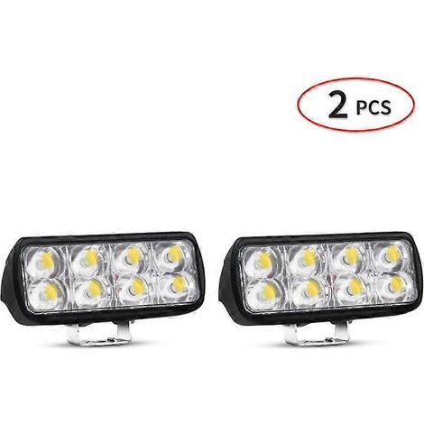 Barre lumineuse LED 12V/24V 42W/48W Mini projecteur de travail LED pour Jeep, camion, voiture, SUV, quad, phares LED Barra 4x4 tout-terrain (2 pièces) (1/5)