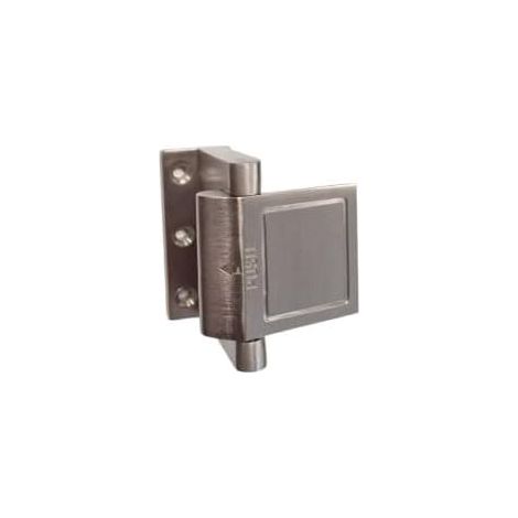 1 - Entrebâilleur - Aluminium - Couleur Inox - Dispositif De Sécurité Réversible Pour Porte D Entrée Installation Facile 70x65x11 Mm