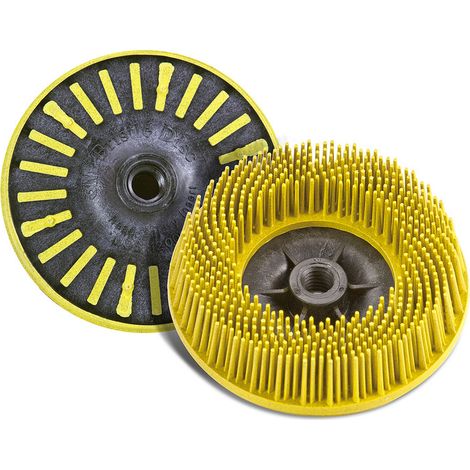 Disque Ó brosses avec filetage M14 115 mm, P 80, jaune (1/2)