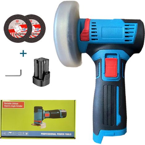 Amoladora angular ThreeH, pulidora, herramienta de corte de 12 V, motor de pulido portátil con 1 batería, disco de 2 pulgadas para cortar tubos, acero fino y madera