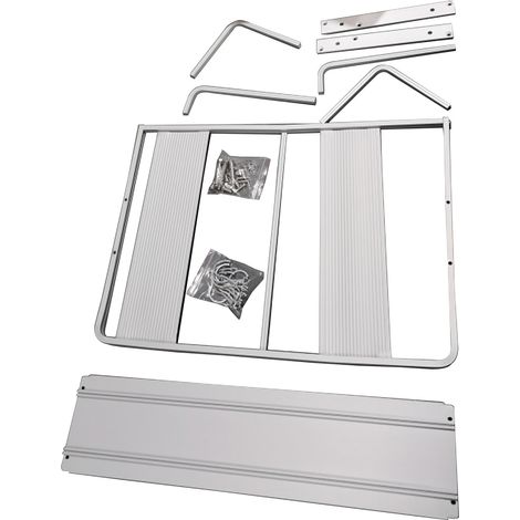 Mensola da Parete per Forno a Microonde, in Alluminio Space, Mensola da Muro Forno Microonde con 10 Ganci e 2 Ripiani, Scaffale per Forno a Microonde a Parete per Cucina, Argento (1/5)