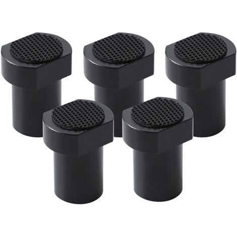 Lot de 5 Alliage d'Aluminium Presse Etabli pour Bench Dog Serre Joint Etabli pour Etabli Menuisier Bouchon de Positionnement de Serrage Accessoires d'Établi pour Trou de Chien de 20mm (Noir) (1/4)