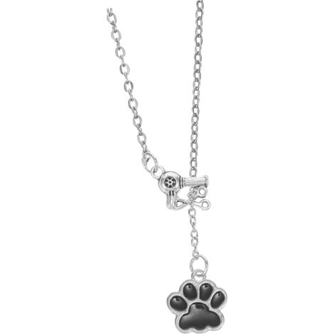 Dog Collar with Cartoon Pendant, Silver Zinc Alloy, Lightweight (1/5)