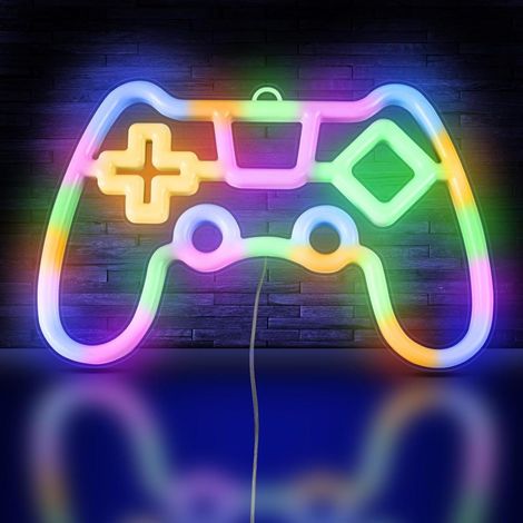 Néon LED Manette De Jeu - éclairage USB Ou Pile - Décoration Chambre Gamer Bar Fête - 1 Pièce (1/5)