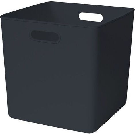 Bac de rangement 31x31x31 cm en polypropylène noir Garantie 5 ans Fabrication France Pour espaces confinés