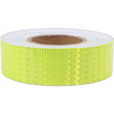 Bande réfléchissante jaune fluorescente pure, bande de signalisation réfléchissante pour voitures, motos et vélos (1/5)