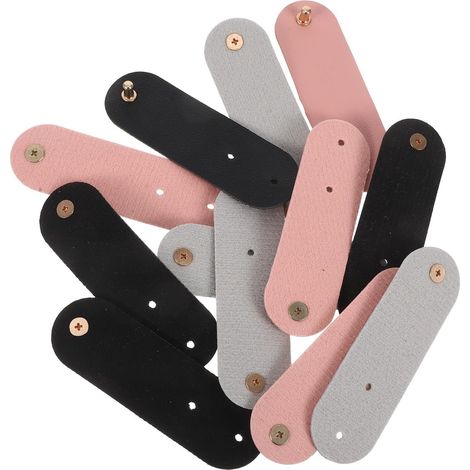 Stück Packung Kabelbinder Clips aus Pu Leder und Eisen