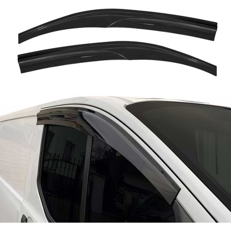 Déflecteurs De Vent Pluie d'air Compatible avec Peugeot Expert Traveller 3 2016-2026 Noir
