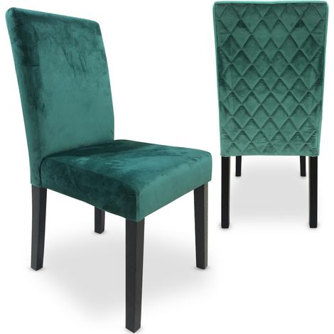 Lot de 2 chaises Shaliman Velours Vert