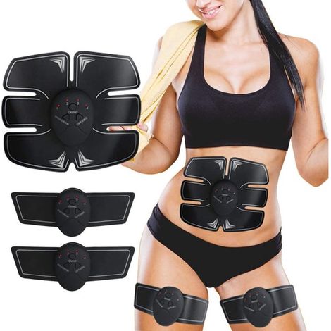 Stimolatore muscolare intelligente EMS per allenamento addominale, rafforzamento muscolare e fitness (addominali, braccia, fianchi). - AquaForge (1/5)
