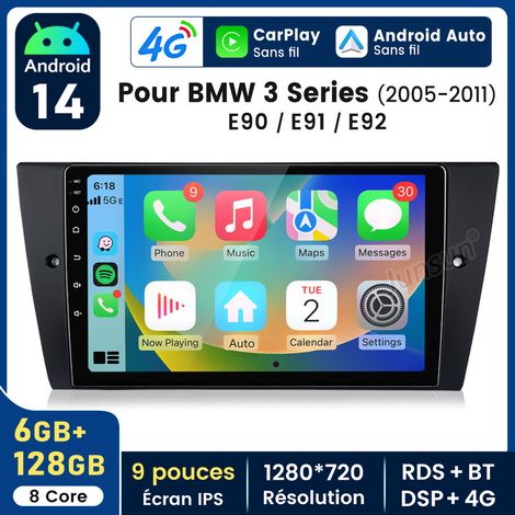 9 pouces Carplay Autoradio pour Bmw E90 2005-2011 Android 6+128GB JUNSUN (1/5)