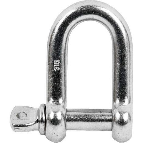 MANILLE DE LEVAGE Acier M5  PACK 5  Manille droite en forme de U fixation fort GYM sac de boxe Manille bracelet  Manilles pour bracelet charges lourdes Chaine acier Corde marin (1/5)
