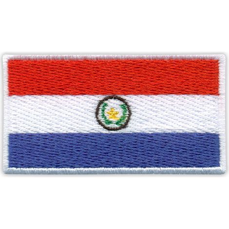 Aufnäher mit der Flagge von Paraguay – 6 cm – zum Aufbügeln/Heißsiegeln – gestickter Aufnäher/Abzeichen/Emblem