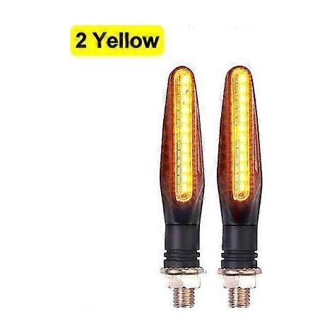 2/4 clignotants LED pour moto, 12 x 335 SMD, effet eau, étanches IP67, flexibles, 12 V.