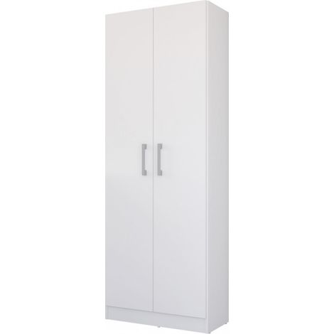 Armoire de Buanderie et Cellier Blanche 5 Niches L 61 H 170 P 31.8 cm