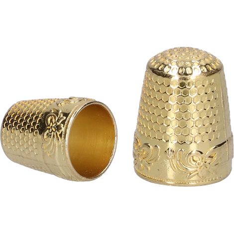 Lot de 10 manchons dorés pour les doigts, antidérapants, résistants à l'usure, antirouille et durables pour la couture. (1/5)