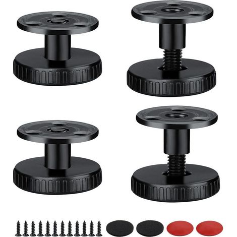 Tigrezy – Höhenverstellbare Möbelfüße, 4 Stück – Höhenverstellbar 27–40 mm – Montage durch Bohren oder Selbstklebend – Kohlenstoffstahl für Stabilität