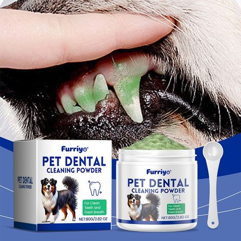 Zahnreinigungspulver für Hunde verbessert Mundgeruch und entfernt Verfärbungen Produkte für die Mundhygiene von Haustieren – Zahnreinigungspulver für Hunde -- DE (1/4)