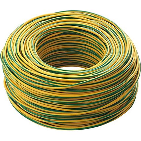 LTC MT100 Cavo Elettrico Unipolare Filo Rame 2,5mm GIALLO-VERDE CPR FS17 per Impianti elettrici