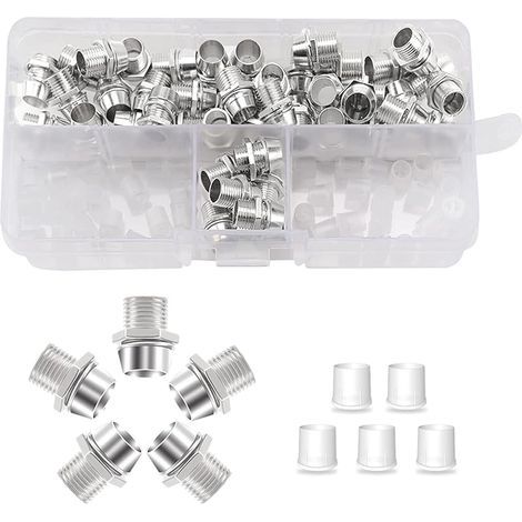 50 Pièces 5mm Métal Support de Diode LED, Supports de Lampe pour diodes, LED Encastrable Clip de Montage Support, Support de Diode de Douille de Lampe, Argent (1/5)