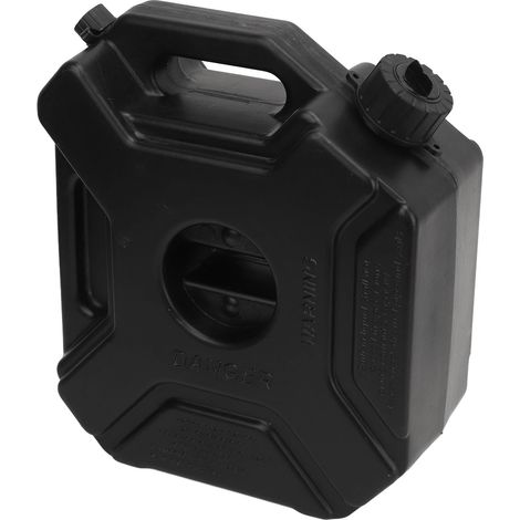 Bidon d'essence 5L 1,3 gallon, réservoir de carburant noir de secours, jerricane portable pour auto, moto, UTV, ATV, quad, sans support (1/5)