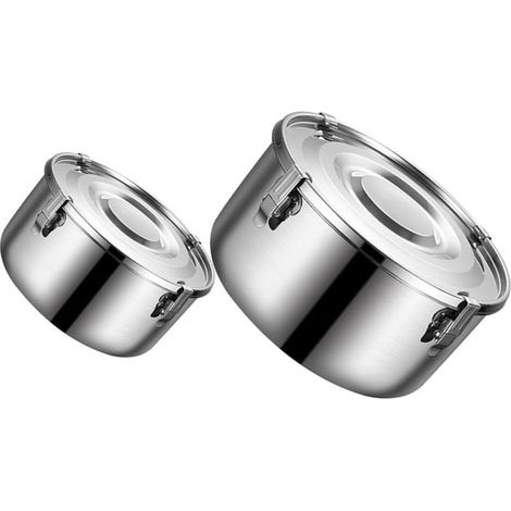 Toddmomy Lot de 2 boîtes bento isothermes en acier inoxydable (1/5)