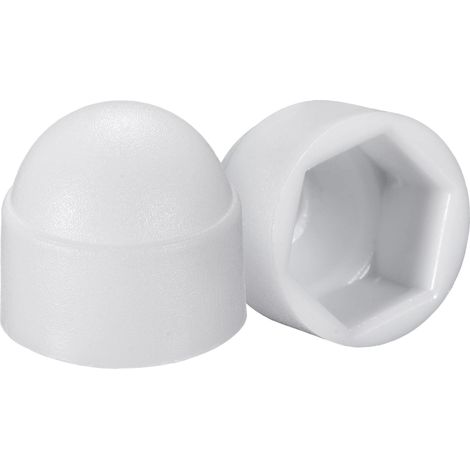 50pcs Cache Écrou Protection M8 Cache Boulon Capuchon Hexagonal 13mm Vis Couvercle Plastique Dôme Blanc (1/5)