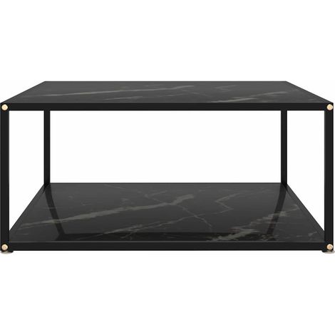 Table basse de salon, Table Café, Noir 80x80x35 cm Verre trempé OIB2688E (1/5)