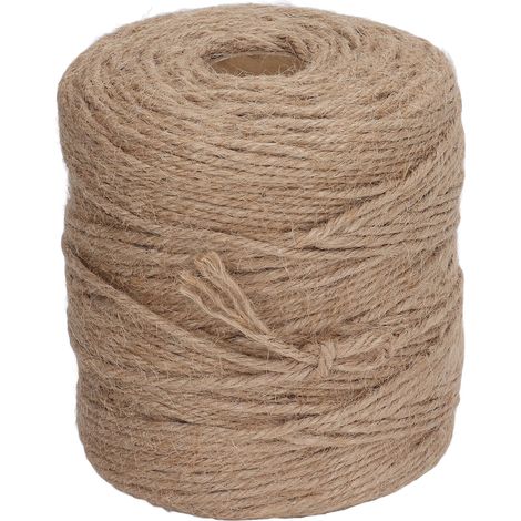 Ficelle de jute naturelle 200m, diamètre 3mm, corde chanvre 4 brins, protection sécurité, DIY artisanat, décoration fête, fabrication. (1/5)