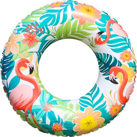 Bouée de Natation Rétro en PVC Épaissi, Bouée Rayée à Aisselles pour Enfants 3-6 Ans et Adultes, Modèle Oiseau de Feu, Dispositif de Flottaison Sécurisé pour Piscine et Plage-lsw