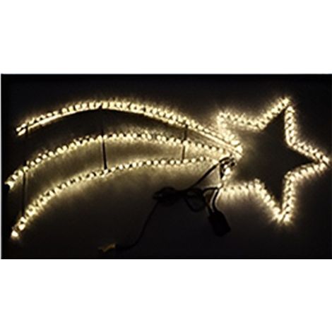 Stella cometa luminosa con 180 luci led grande cm 125 decorazioni per  esterno o interno addobbi natalizi di natale  multicolor  bianco freddo o caldo blu - colorigenerali: BIANCO CALDO - MISURA: BASE