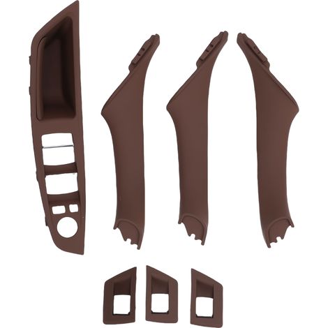 Kit de 7 poignées de porte intérieures, interrupteur de lève-vitre, panneau d'accoudoir, référence 51417225873, cache d'interrupteur de lève-vitre de remplacement pour BMW Série 5 F10 (2010-2016), rou (1/5)