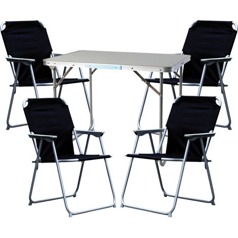 5-teiliges Campingmöbel Set 70x50x59cm-MMC330870+4xMPO2600S (1/4)
