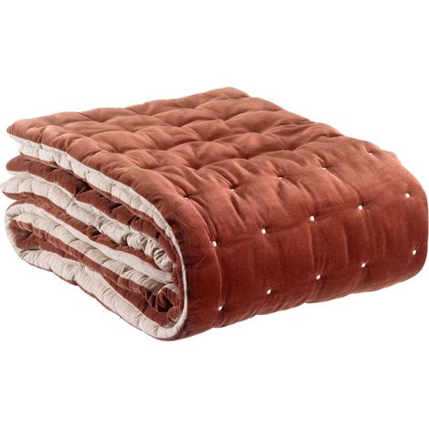 VIVARAISE - Chemin de lit Elise - Uni Tabac - 90 x 240 cm (1/3)